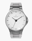 Cadran blanc argenté Guardian avec bracelet de montre H-Link argenté