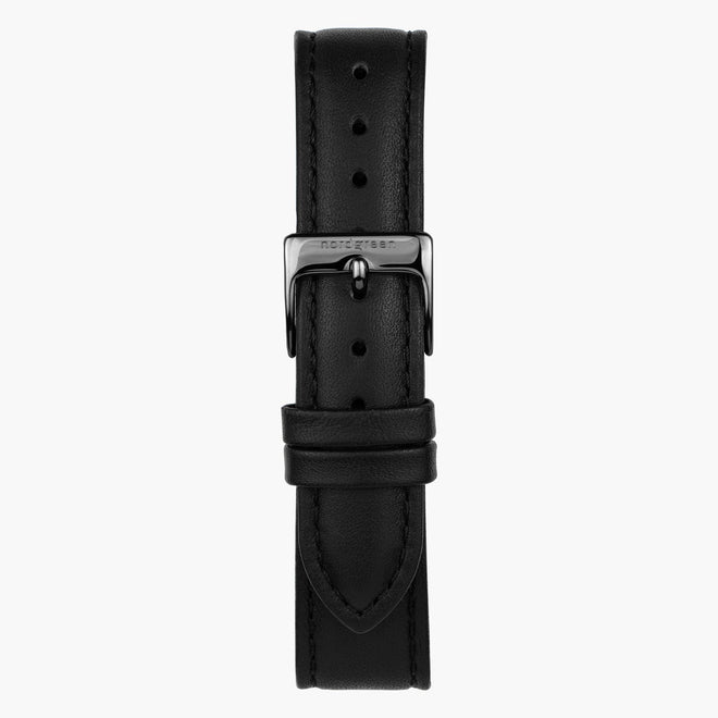 Bracelet de Montre Cuir Noir - Bronze - 36mm