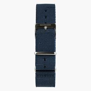 Nato bleu marine - Gun Metal - 40mm/42mm