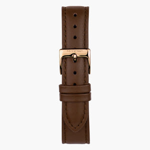 Cuir Marron - Or Rose - 32mm
