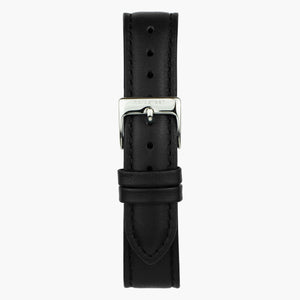 Cuir Noir - Argent - 28mm