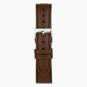 Cuir Marron - Argent - 32mm