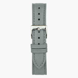 Cuir Gris - Argent - 28mm