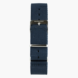 Nato Bleu Marine - Argent - 40mm/42mm