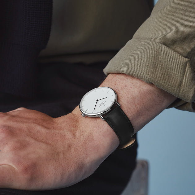 Native | Navy Dial - Brown Leather Watch Strap