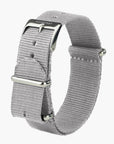 Bracelet de Montre en Nylon Gris - Argent - 36 mm