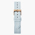 Bracelet de Montre Polyester Recyclé Bleu Clair - Or Rose - 36mm