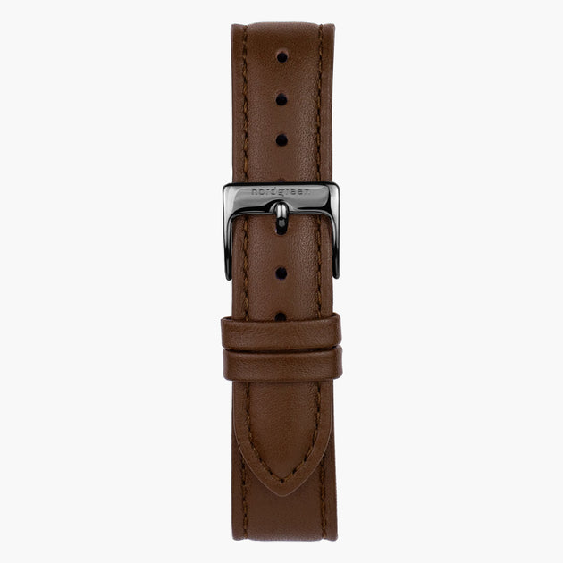 Bracelet de Montre Cuir Marron - Bronze - 32mm
