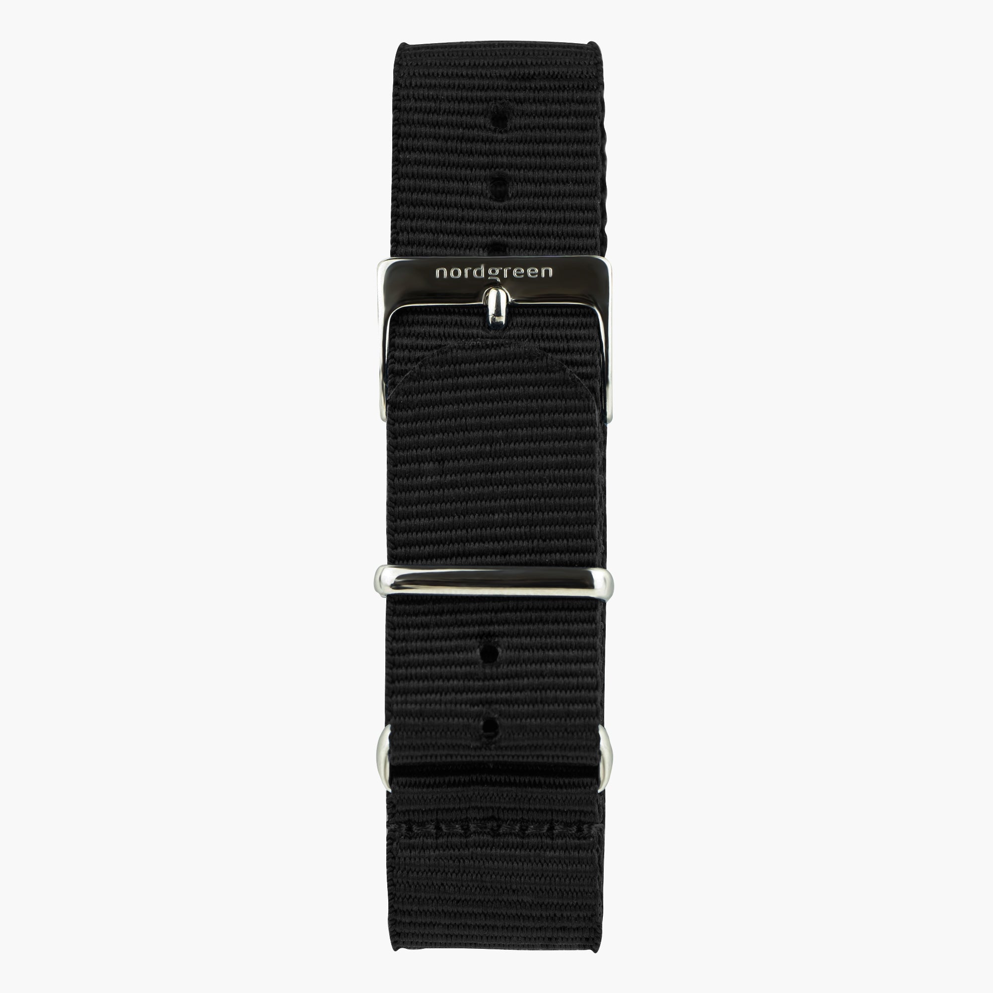 ST18POGMNYBL &amp;Nylon urremme - sort med gun metal spænde - 18mm