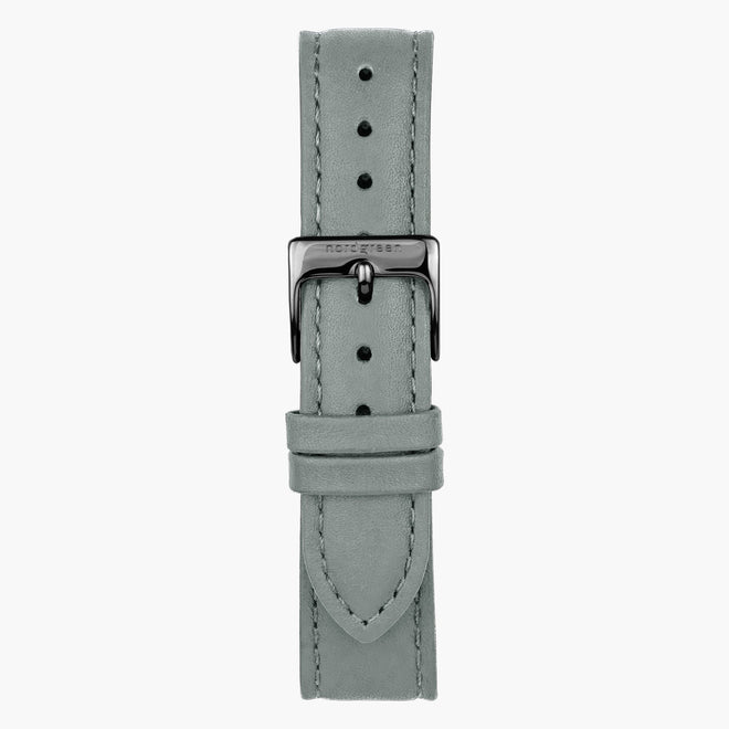 Bracelet de Montre Cuir Gris - Bronze - 36mm
