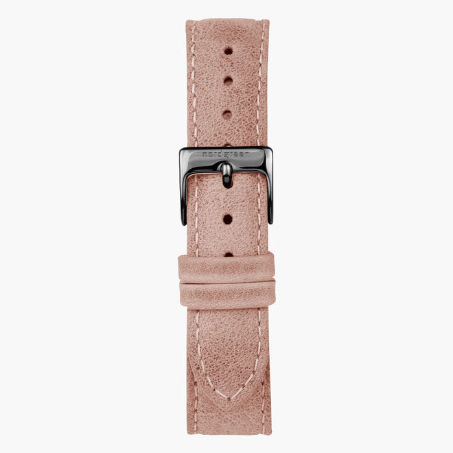 Bracelet de Montre Cuir Rose - Bronze - 36mm