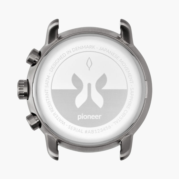 Pioneer - L’offre Groupée Cadran Blanc Bronze | Bronze 3-Link / Noir / Cuir Marron Bracelets